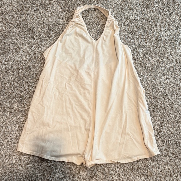 FP Movement by Free People Pants - FP Movement by Free People Cream Halter Romper